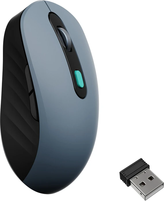 Keychron BM25 Wireless Mouse Space Gray blau/schwarz, USB/Bluetooth