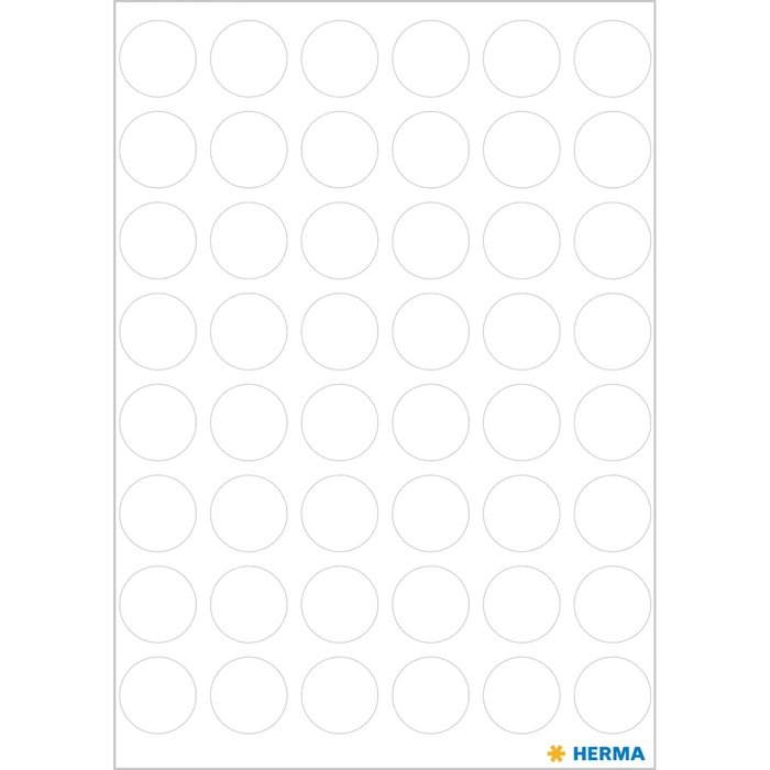 Herma Markierungspunkte 13mm weiß, 50 Blatt