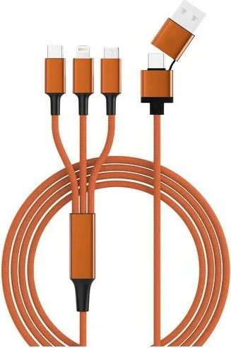 Smrter USB Ladekabel 5in1, USB Type-C zu USB Type-C/Apple Lightning/USB Micro-B 1.2m