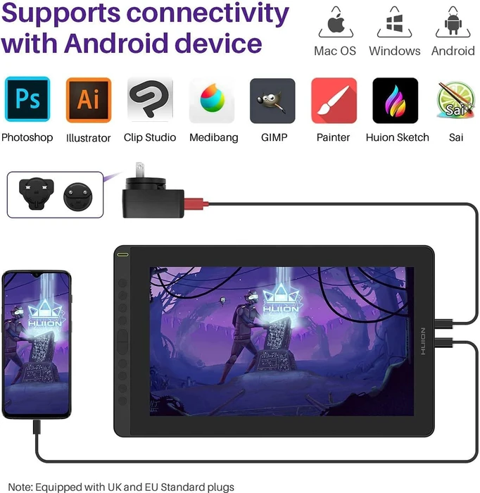 Huion Kamvas 16 (2021), Twilight Blue