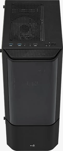 AeroCool Quantum [V2], schwarz, Lüfter LED Fixed RGB, Glasfenster
