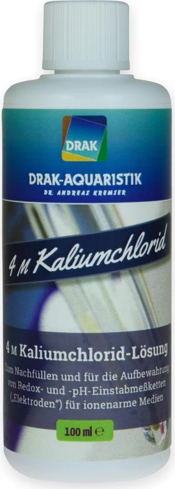 DRAK-Aquaristik Kaliumchloridlösung für Redox- und pH-Einstabmeßketten 4 molar, 100ml