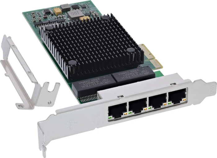 InLine Quad-Gigabit LAN-Adapter, 4x RJ-45, PCIe 2.1 x4