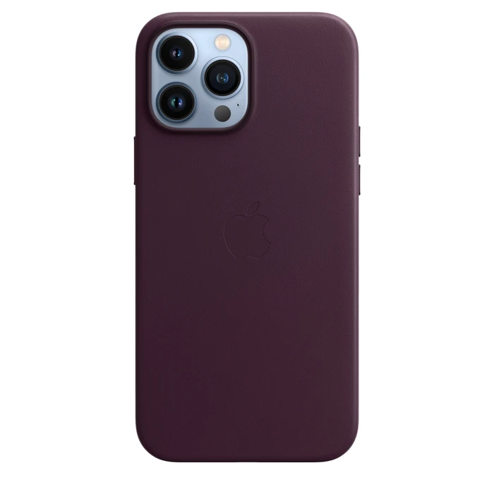 Apple Leder Case mit MagSafe für iPhone 13 Pro Max Dunkelkirsch
