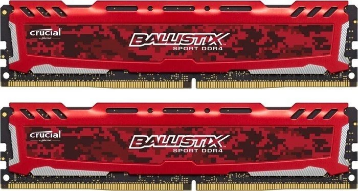 Crucial Ballistix Sport LT rot UDIMM 32GB Kit, DDR4-2400, CL16-16-16, 2RX8