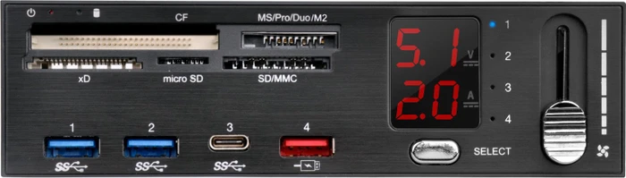 SilverStone FP59 Multi-Slot-Cardreader, USB-A 3.0 [Stecker]