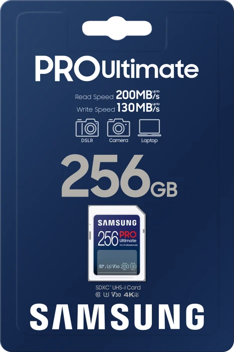 Samsung PRO Ultimate R200/W130 256GB, UHS-I U3, Class 10