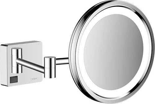 Hansgrohe AddStoris Kosmetikspiegel Rasierspiegel mit LED Leuchte chrom