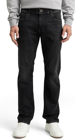 Tom Tailor Marvin Straight mit Superstretch Jeans used dark stone black denim (Herren)