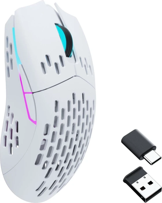 Keychron M1 Wireless Gaming Mouse weiß, USB/Bluetooth