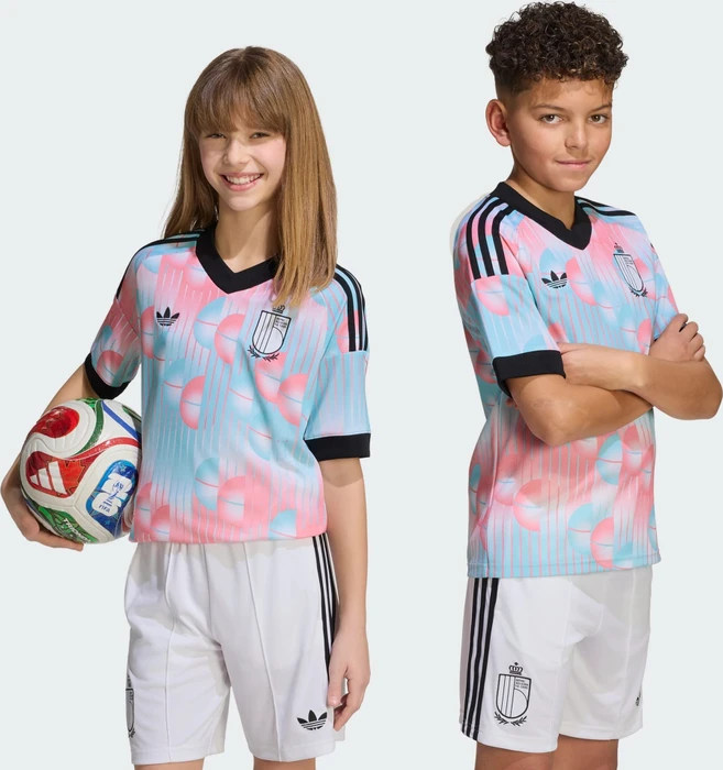adidas FIFA WM 2026 Belgien Auswärtstrikot kurzarm frozen blue (Junior)