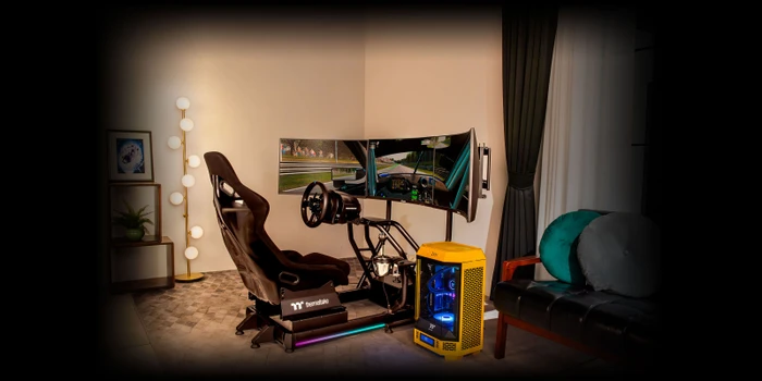 Thermaltake Triple Monitor Stand Black für Racing Simulator Cockpit GR500, schwarz