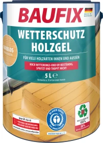 Baufix Wetterschutz Holzgel farblos, 5l