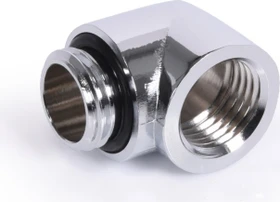 Alphacool Eiszapfen 90° L-Verbinder G1/4" AG auf G1/4" IG, verchromt