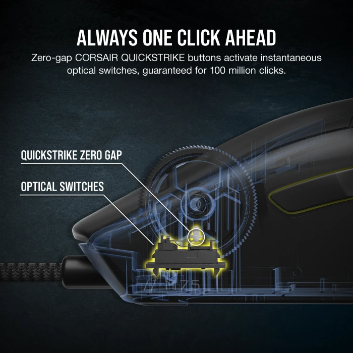 Corsair M75 Lightweight RGB Gaming Mouse, schwarz, USB