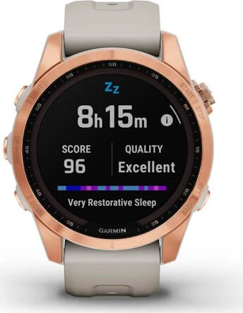 Garmin Fenix 7S Solar rose gold/light sand