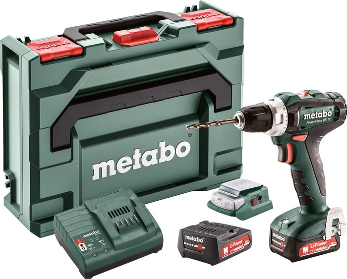 Metabo PowerMaxx BS 12 Akku-Bohrschrauber inkl. Koffer + 2 Akkus 2.0Ah