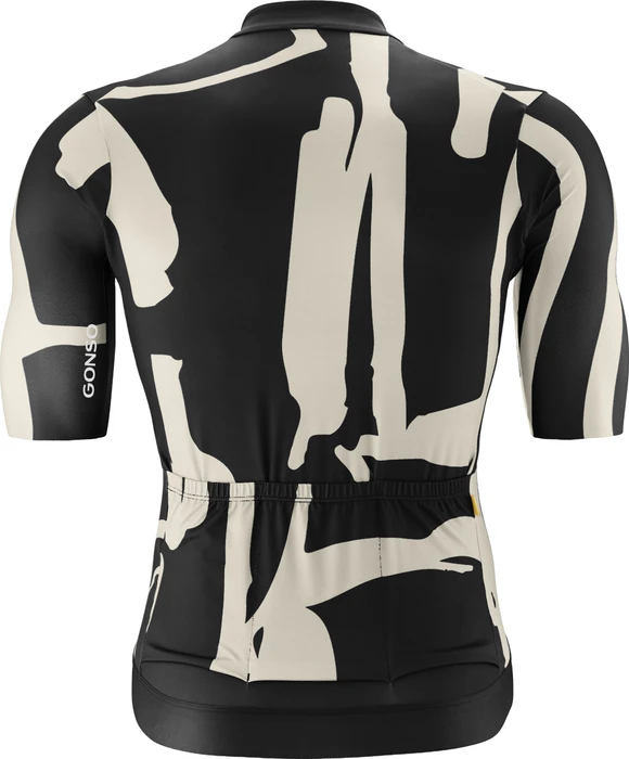Gonso Road Print Trikot kurzarm black/chateau gray (Herren)
