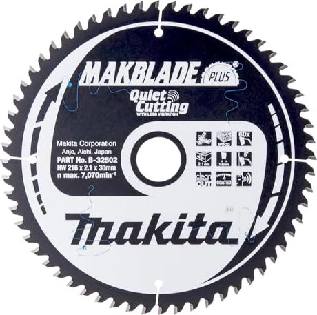 Makita Makblade Plus Kreissägeblatt 60Z, 216x2.1x30mm, 1 Stück