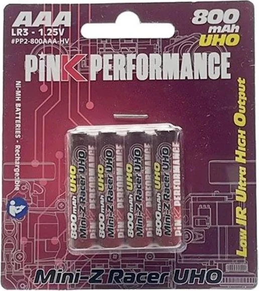 Kyosho Pink Performance Micro AAA NiMH 800mAh, 4er-Pack (PP2-800AAA-HV)