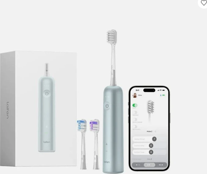 Laifen Wave aluminium blau + 3 Aufsteckbürsten