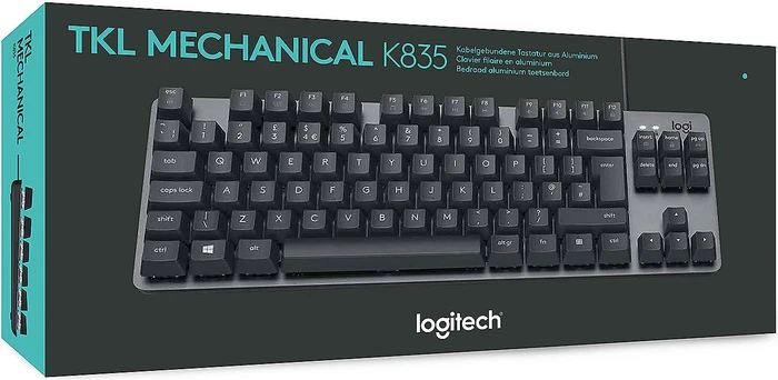 Logitech K835 TKL Mechanical Keyboard, grau/schwarz, TTC RED, USB, DE