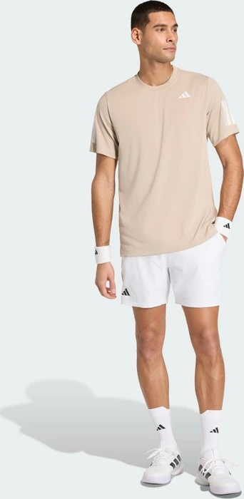 adidas Club Tennis Climacool 3-Streifen Funktionsshirt kurzarm khaki three (Herren)