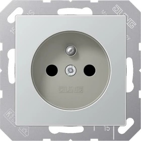 Jung Serie A Steckdose Französisch/Belgisches System, aluminium