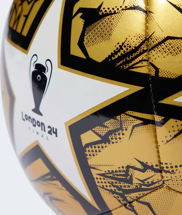 adidas UCL Club 23/24 Knockout Fußball white/gold metallic/black