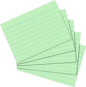Herlitz Karteikarten, A5, liniert, grün, 100 Blatt