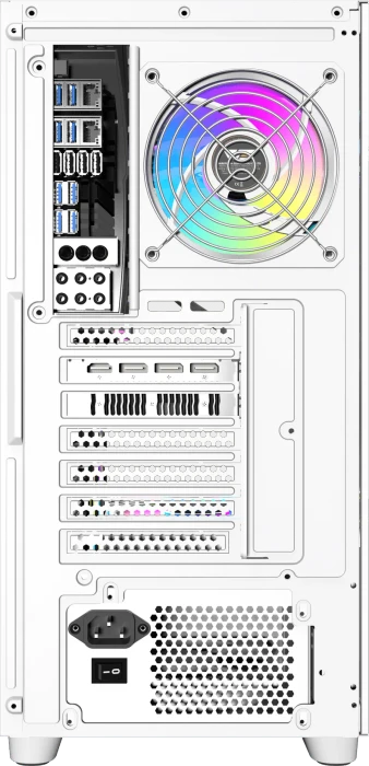 DarkFlash DS900G White, Glasfenster