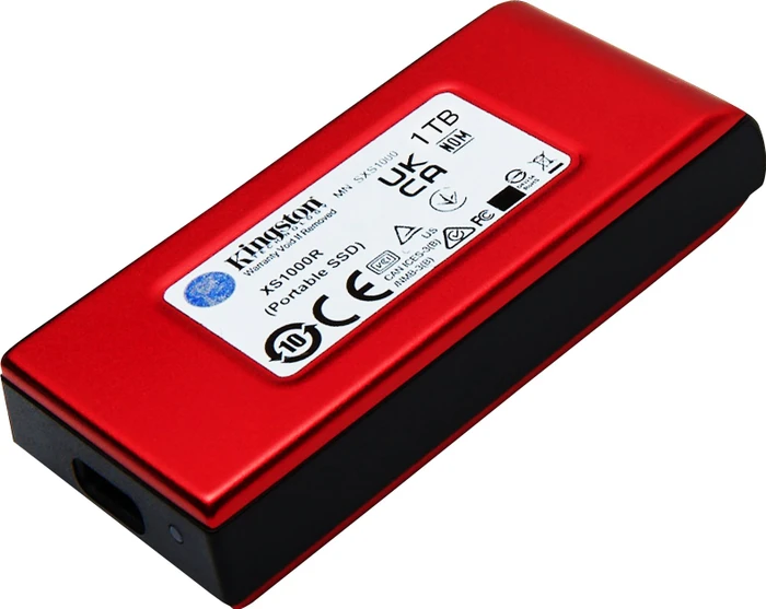 Kingston XS1000 Portable SSD, rot, 1TB, USB-C 3.1