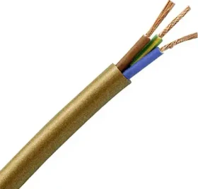 Kopp Schlauchleitung H03VV-F 3×0,75mm², 3-adrig, 5m Ring, weiß