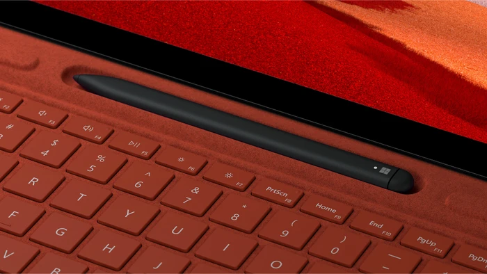 Microsoft Surface Pro X, Mattschwarz, SQ2, 16GB RAM, 256GB, LTE, Surface Pro X Signature Keyboard Mohnrot, Surface Slim Pen Bundle