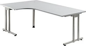 Hammerbacher Ergonomic N-Serie NS82/5 Eckschreibtisch 200x120cm grau/silber