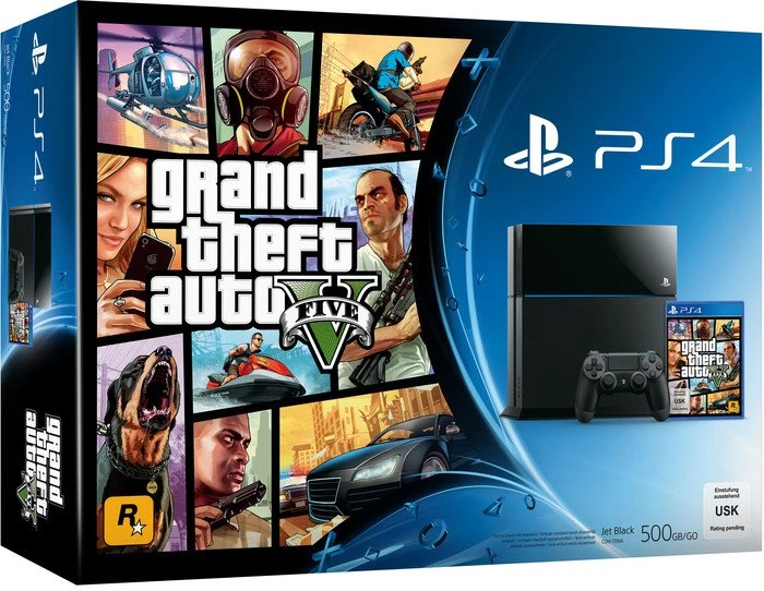 Sony PlayStation 4 - 500GB GTA V Bundle schwarz