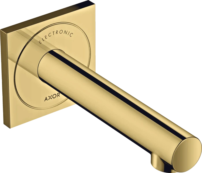 Hansgrohe Axor Uno Elektronik-Waschtischmischer Unterputz für Wandmontage mit Auslauf 161mm polished goldoptik