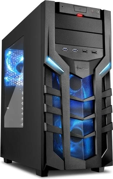 Sharkoon DG7000 blau, Acrylfenster