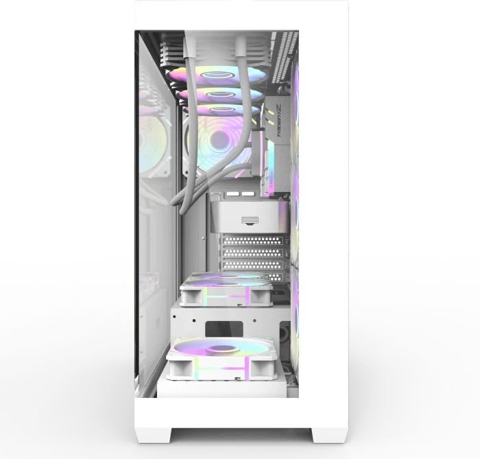 DarkFlash DS900 White, Glasfenster