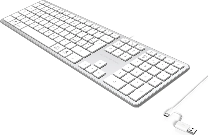 Conceptronic KAYNE02WIT Slim-Tastatur, weiß, USB, IT