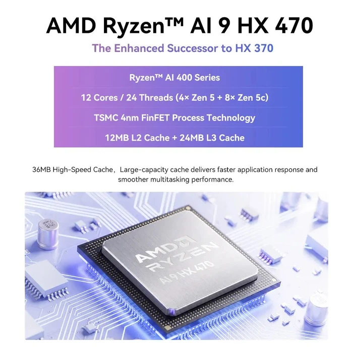 GMKtec EVO-X1 Pro, Ryzen AI 9 HX 470, 64GB RAM, 1TB SSD
