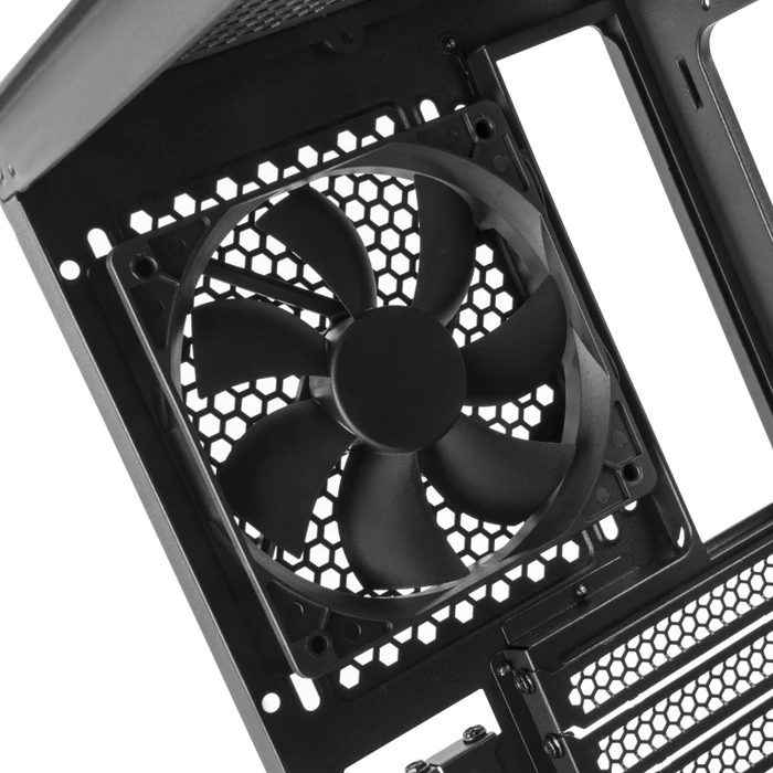SilverStone Seta A1 Titanium, schwarz, Glasfenster