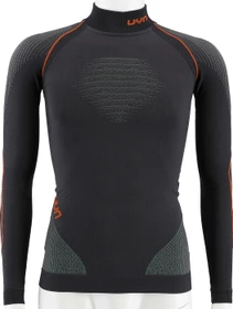 UYN Evolutyon Turtle Neck Funktionsshirt langarm charcoal/green/orange shiny (Herren)