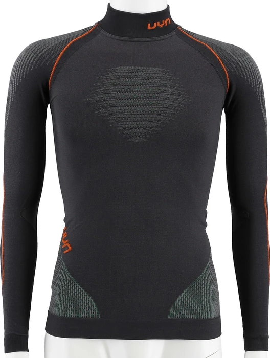 UYN Evolutyon Turtle Neck Funktionsshirt langarm charcoal/green/orange shiny (Herren)