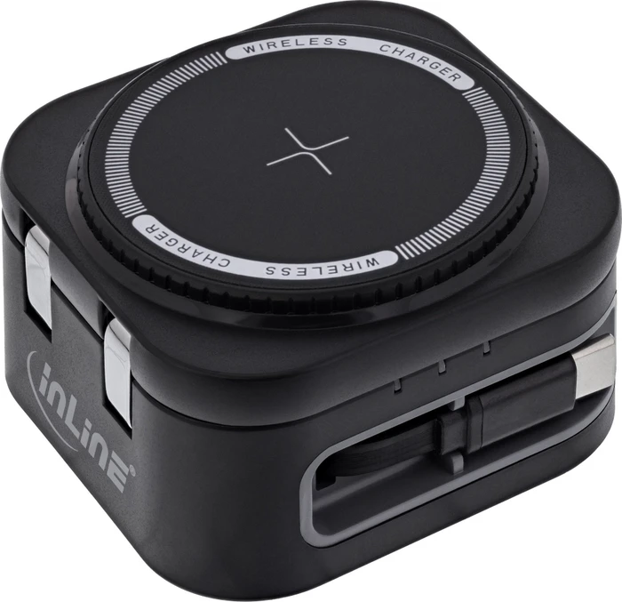 InLine 3in1 Wireless Charger 15W schwarz