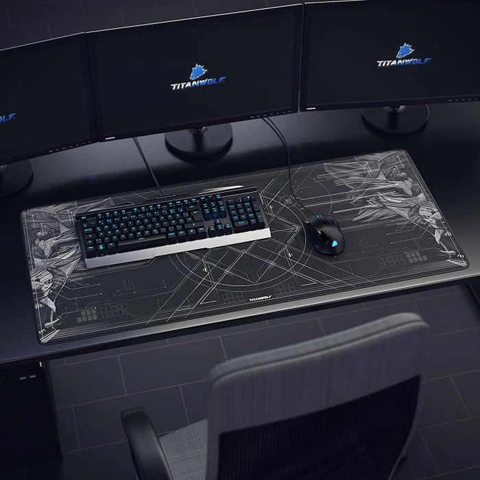 Titanwolf HUD XXL Speed Gaming-Mauspad, schwarz