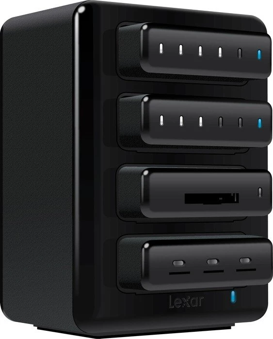 Lexar Professional Workflow Hub (HR1), USB-Hub, 4x USB-B 3.0, USB-B 3.0 [Buchse]