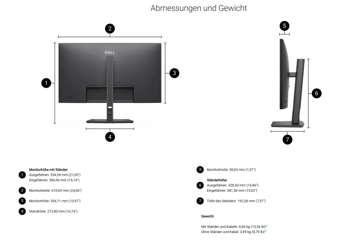 Dell Pro P 27 Monitor P2726H, 27"