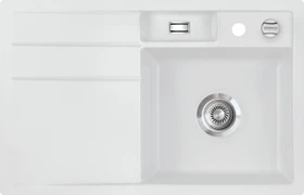 systemceram Bela 78 F Einbau Becken rechts mit Ablauffernbedienung satin