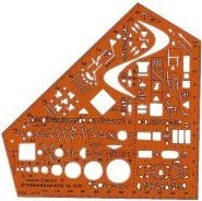 Schneider Standardgraph stano-Elektro Winkelschablone, orange